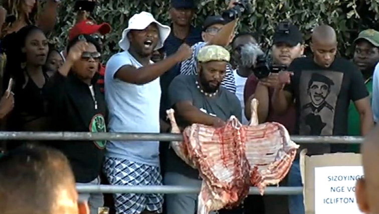 A group slaughtered a sheep on the Clifton beach as part of a cleansing ceremony. Animal rights activists have slammed the slaughter of the sheep, as cruelty to animals.