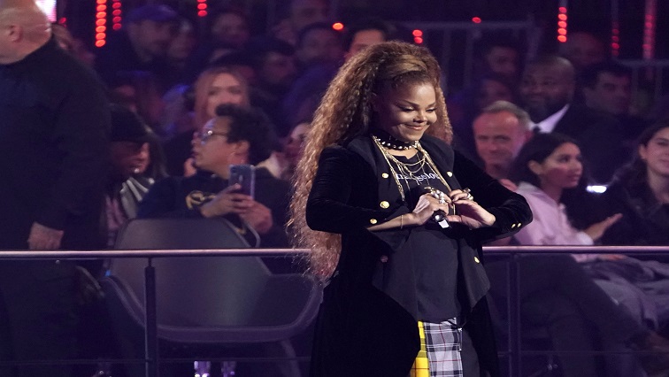 FILE PHOTO: Singer Janet Jackson makes a heart symbol after receiving the Global Icon award at the 2018 MTV Europe Music Awards at Bilbao Exhibition Centre in Bilbao