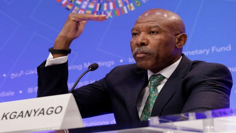South African Reserve Bank Governor Lesetja Kganyago attends IMFC press conference during the IMF/World Bank spring meeting in Washington, U.S., April 21, 2018.
