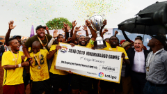 Mathaithai FC celebrating with their prize money