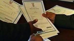 Students with matric certificates