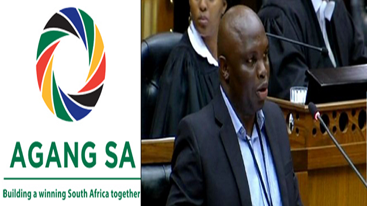 Agang SA logo and President Andries Tlouamma