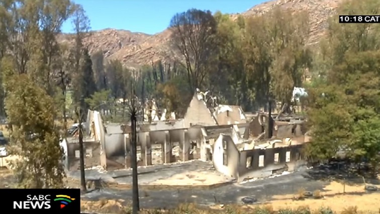 The aftermath of Wupperthal fire.