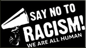 SAY No to racism poster