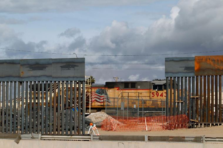 A view shows a new section of the border fence in El Paso, Texas, U.S., as seen from Ciudad Juarez, Mexico
