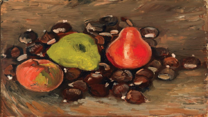 Still Life with Fruit and Chestnuts painting