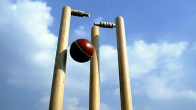 cricket stumps and ball