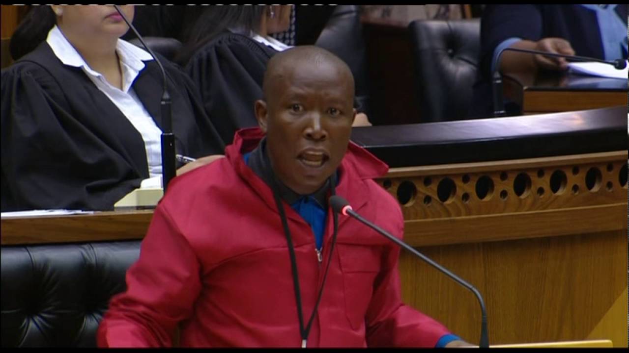 Last year Malema, while addressing the House, encouraged people to occupy land