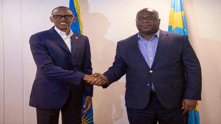 Presidents Paul Kgame and Felix Tshisekedi