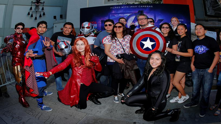 Avengers fans gather at the TCL Chinese Theatre in Hollywood