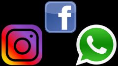 Facebook, WhatsApp, Instagram logos