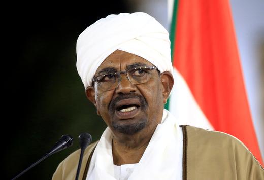 Sudan's President Omar al-Bashir delivers a speech at the Presidential Palace in Khartoum.