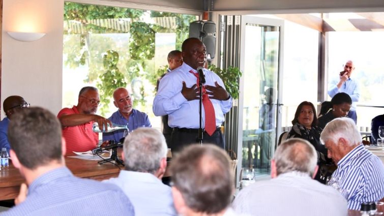 ANC President Cyril Ramaphosa allays the concerns of farmers by citing the Freedom Charter: South Africa belongs to all who live in it, Black & White.