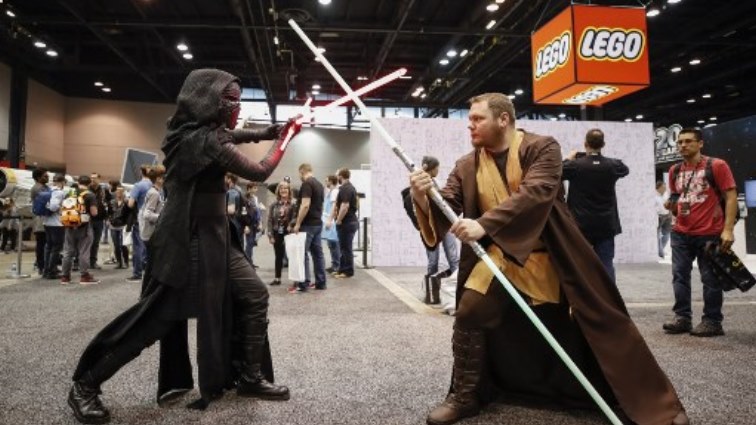 Fans participate in the Star Wars celebration in Chicago, Illinois.