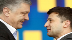Petro Poroshenko and , Volodymyr Zelenskiy