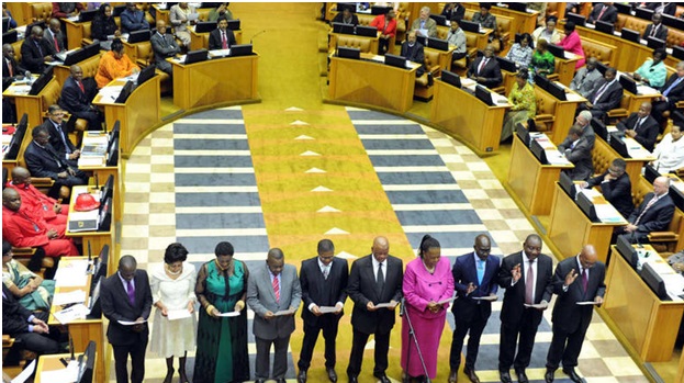 MPs being sworn in