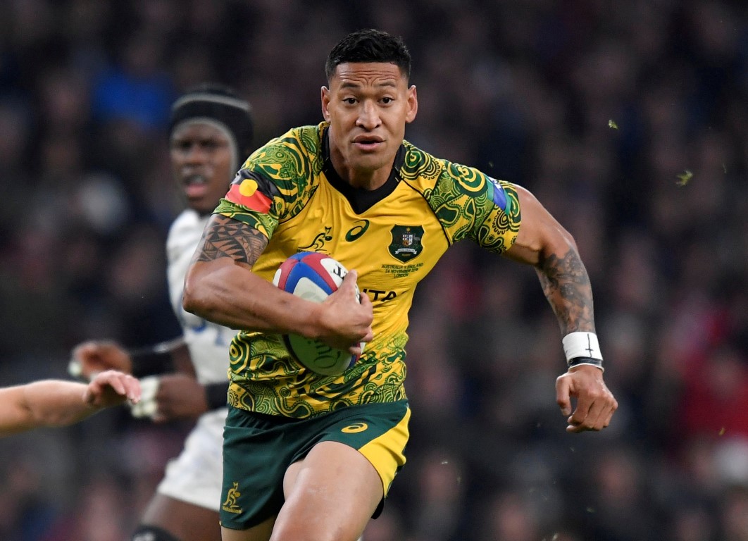 Folau, a fundamentalist Christian, is awaiting sanction after being found guilty of a 'high-level' breach of Rugby Australia's code of conduct .