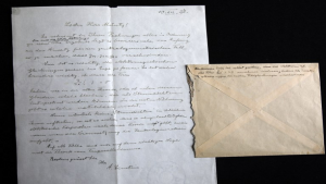 Signed letter by Albert Einstein
