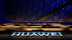 A Huawei company logo is seen at a shopping mall in Shanghai, China.