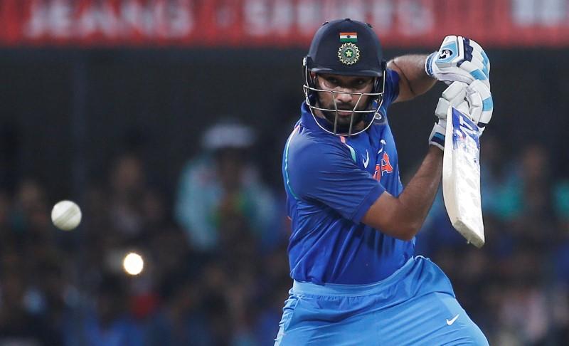 File Photo: India's centurion Rohit Sharma in action.