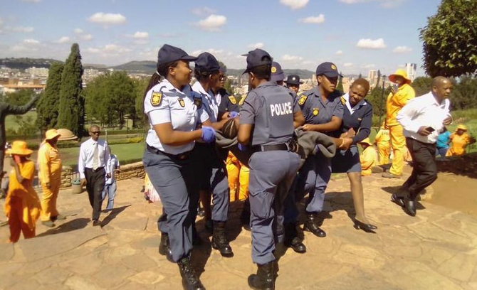 Gugu Ngcube was arrested for public indecency, a few minutes into her protest.