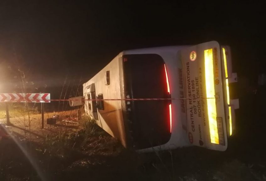 lettenberg Bay: Three people died, 43 injured with multiple injuries were rushed to hospital, 2 others are still trapped under a bus. Bus driver lost control while driving on the alternative road as the N2 is still closed due to a protest.