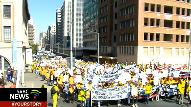 [File Imige] SANCO marched in Johannesburg and handed a list of grievances to the City of Johannesburg.