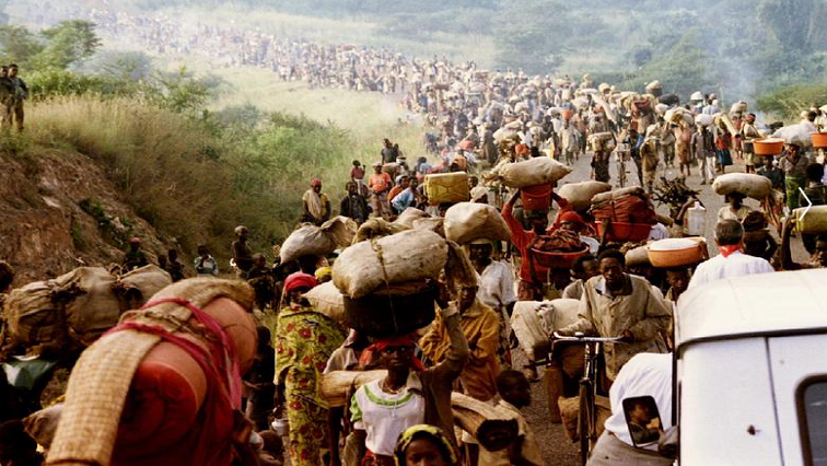 Rwandans fleeing the genocide in 1994