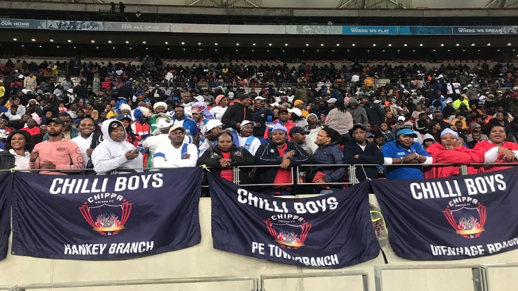 Chippa United fans celebrated the team's efforts in the second half of last season