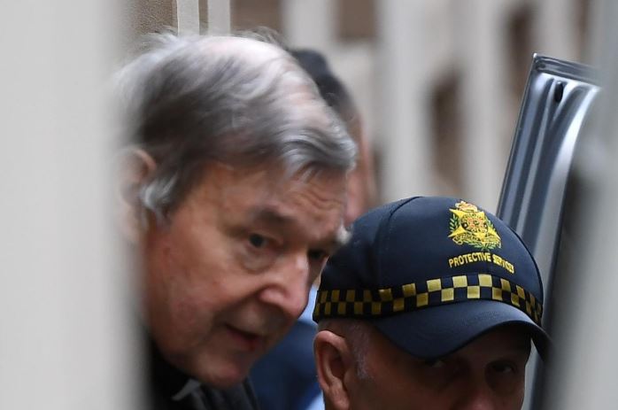 George Pell departs the Supreme Court of Victoria, Melbourne.