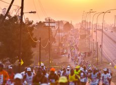 Runners of the 2017 Mandela Marathon make their way through Edendale. photo. Jonathan Burton.