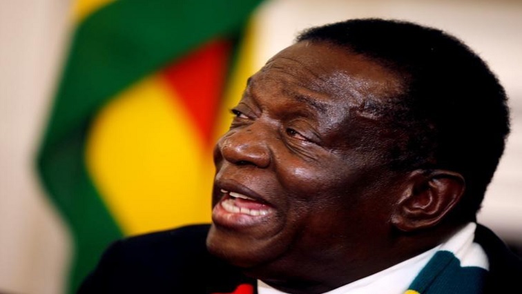 The Zimbabwean President Emmerson Mnangagwa