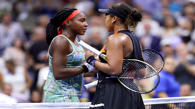 Naomi Osaka showed impressive sportsmanship by giving Coco Gauff the opportunity to thank her fans in the post-match interview on the showcase court.