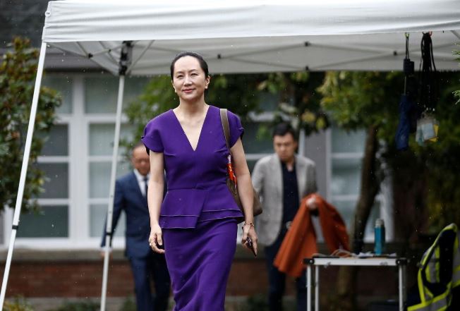 Huawei Technologies Chief Financial Officer Meng Wanzhou leaves her home to appear for a hearing at British Columbia supreme court, in Vancouver, British Columbia.