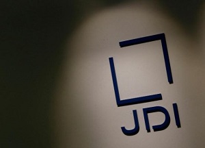Japan Display Inc's logo is pictured at its headquarters in Tokyo.