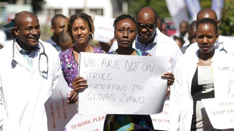 More than 100 of its members marched at the main Parirenyatwa Hospital in Harare on Monday demanding higher pay and vowing not to return to work.
