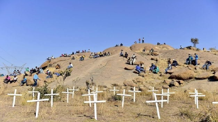 34 mineworkers who were killed on the 16th of August are being remembered.