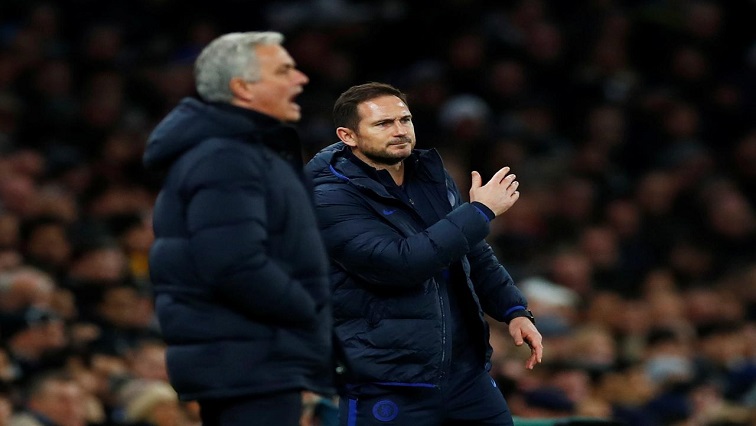 Chelsea manager Frank Lampard and Tottenham Hotspur manager Jose Mourinho