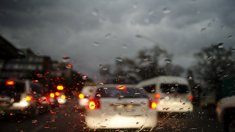 Heavy rains continued overnight across the province, reducing visibility on the roads.
