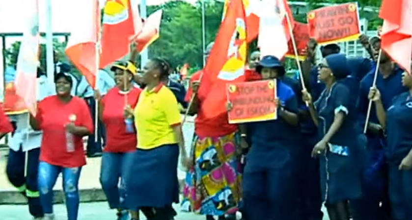 The members of the two unions say splitting the Eskom business will result in major job losses.
