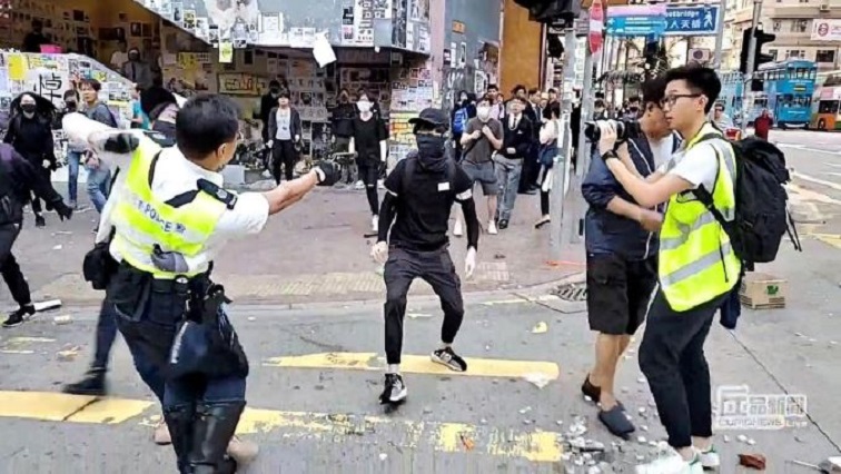 The protests have resumed, but with far fewer participants, since China announced plans for the security law, which has alarmed foreign governments and democracy activists in Hong Kong.