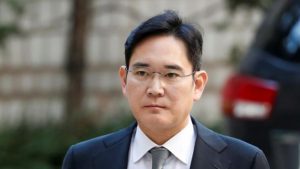 Samsung Electronics Vice Chairman, Jay Y. Lee, arrives at Seoul high court in Seoul.