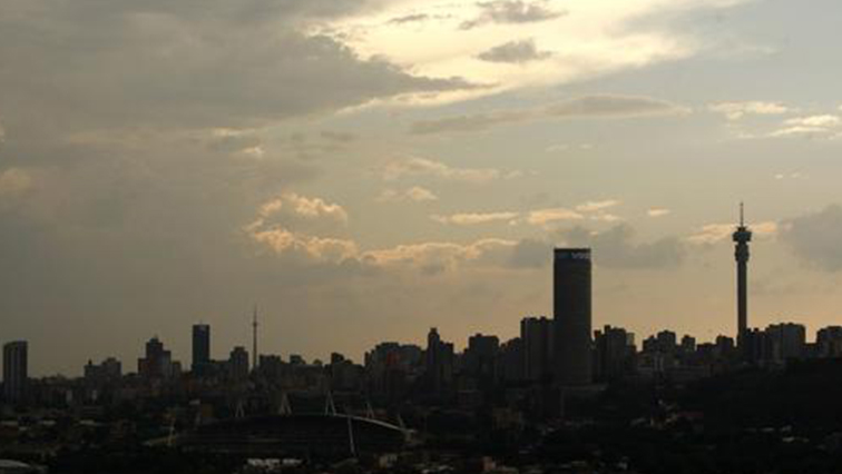 A silhouette of the city of Johannesburg is seen November 7, 2009..