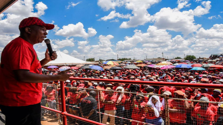 Julius Malema addressed a rally in North West on Sunday ahead of Wednesday's bi-elections in  Schweizer-Reneke, North West.
