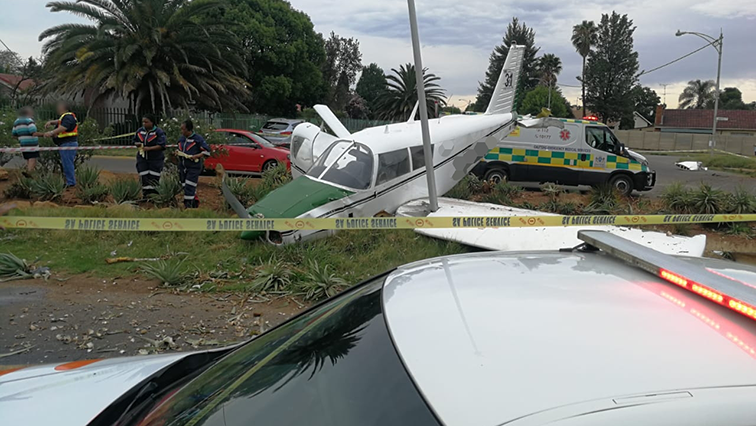 (FILE) In November last year, there was a plane crash near the  airport in Joubert Street, Springs.