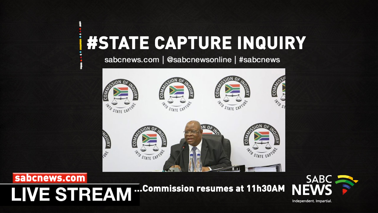 PricewaterhouseCoopers forensic auditor Trevor White continues with his testimony at the Commission of Inquiry into State Capture.