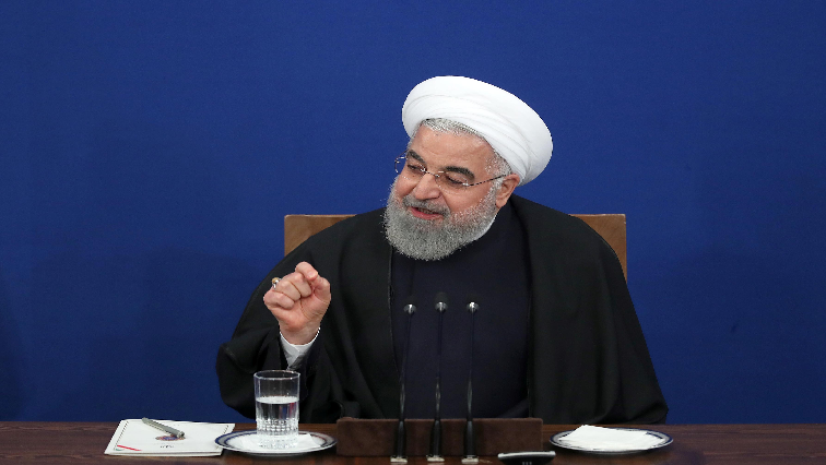 Iranian President Hassan Rouhani speaks during a news conference in Tehran, Iran