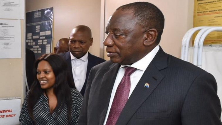 President Cyril Ramaphosa was taken through a tour of health and screening facilities at OR Tambo International Airport Tuesday Evening.