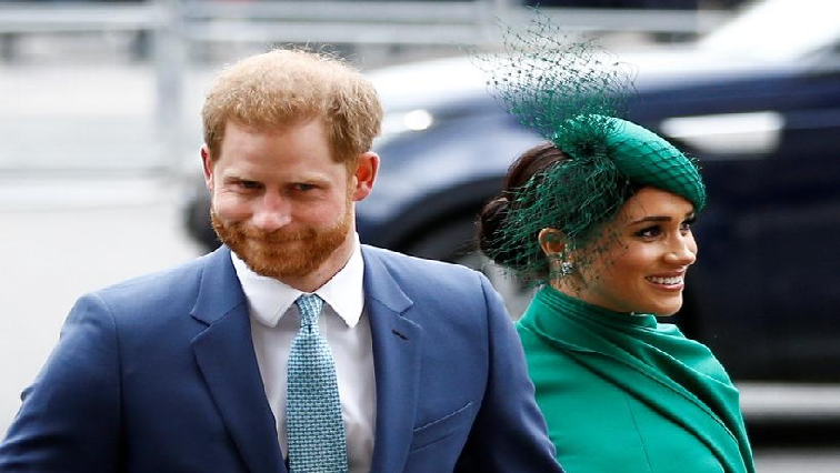 Britain's Prince Harry and Meghan, Duchess of Sussex, arrive for the annual Commonwealth Service at Westminster Abbey in London.