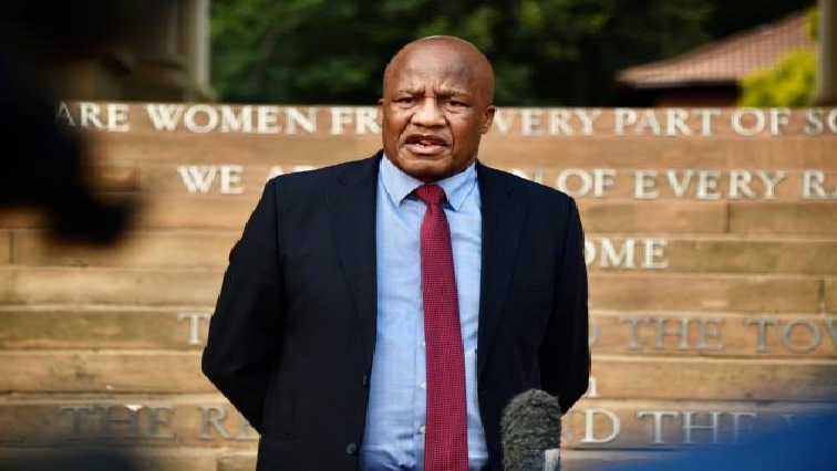 Minister in the Presidency, Jackson Mthembu addressed the media outside the Union Buildings in Pretoria earlier on Sunday.